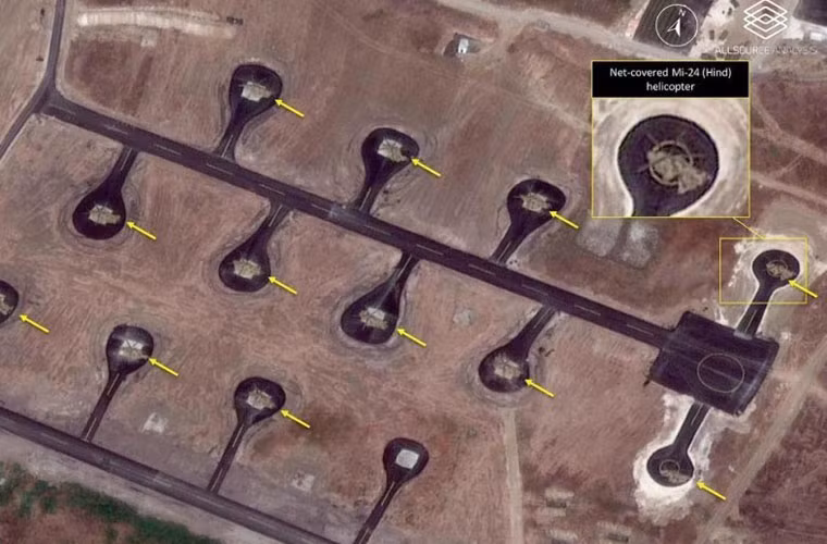 Trực thăng tấn công Mi-24/35 xuất hiện ở một khu vực khác tại al-Assad.