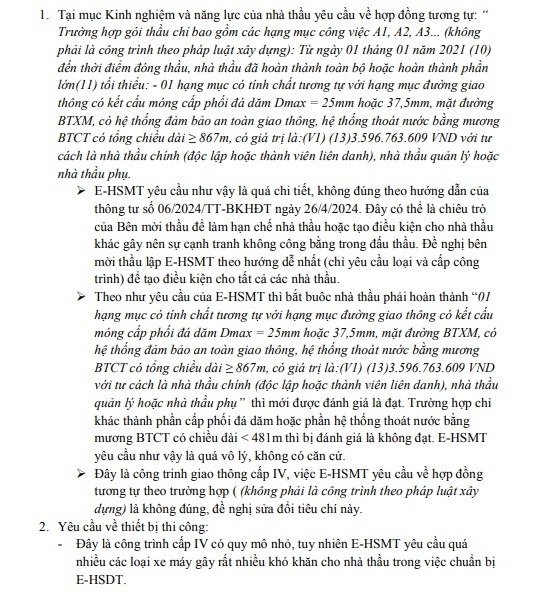 Gói thầu hơn 7,2 tỷ tại Bình Dương: HSMT làm khó nhà thầu? Goi thau hon 7,2 ty tai Binh Duong: HSMT lam kho nha thau?