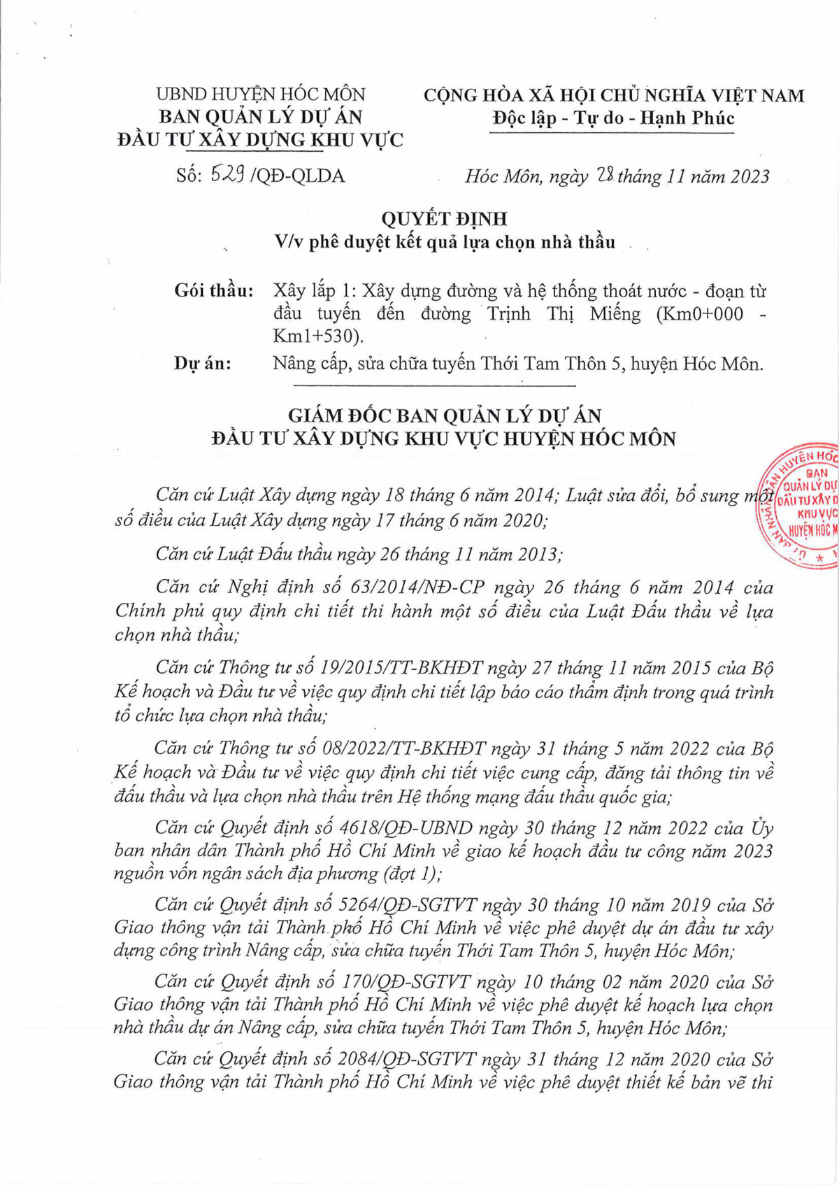 Ai dang thi cong goi thau so 1 xay dung duong song hanh Quoc lo 50?-Hinh-3