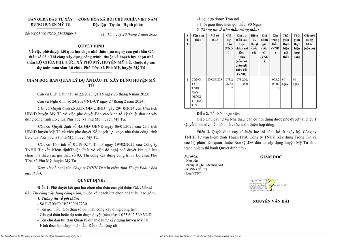 Sóc Trăng: Trong một ngày, Cty Trọng Tín trúng 2 gói xây lắp - Hình 2 Soc Trang: Trong mot ngay, Cty Trong Tin trung 2 goi xay lap-Hinh-2