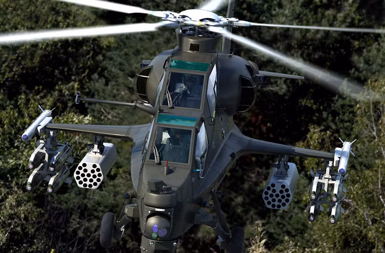 Trực thăng tấn công WZ-10 (hay gọi đơn giản là Z-10) được thiết kế cho nhiệm vụ tác chiến chống tăng và phòng không hạn chế. Để phục vụ nhiệm vụ đó, Z-10 được trang bị loại tên lửa chống tăng HJ-10 được cho là "sao chép" AGM-114 Hellfire (Mỹ), tầm bắn khoảng 10km, dùng đầu dò radar sóng mm hoặc dẫn đường laser bán tự động. Ngoài ra, giá treo cánh có thể mang được tên lửa không đối không TY-90, PL-9, FN-6, QW series và các loại rocket 57-90mm.