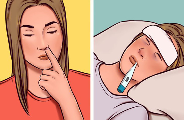 Dễ bị ốm. Bụi bẩn, vi khuẩn khi xâm nhập vào cơ thể chúng ta qua đường hô hấp đều được "hàng rào" lông mũi chặn lại. Dùng tay ngoáy mũi khiến vi khuẩn nhanh chóng truyền sang tay. Bằng cách này, vi khuẩn có thêm cơ hội để tấn công người.