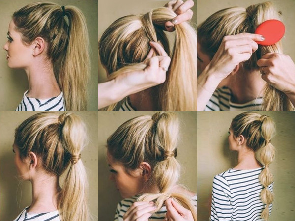 Bước 5, chị em nên xịt nhẹ keo xịt tóc lên đầu sau khi hoàn thiện. Vuốt nhẹ các nếp tóc bằng một chiếc lược nhỏ.