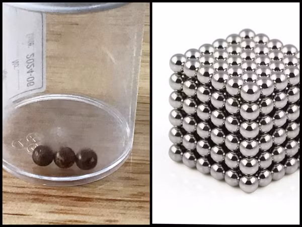 Nam châm lại là mối đe dọa với những đứa trẻ chưa ý thức được nguy hiểm. Nếu không còn dùng đến, bạn nên loại bỏ chúng nhằm tránh trẻ với được, nuốt vào bụng.