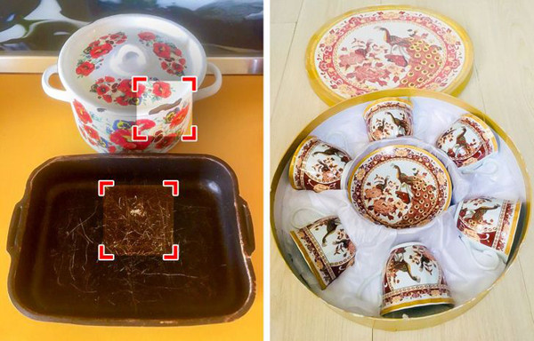 Đồ dùng không còn nguyên vẹn. Bát đĩa, khay để đồ ăn nếu có dấu hiệu bong tróc lớp phủ bề mặt thì bạn nên loại bỏ. Chuyên gia sức khỏe cho rằng sử dụng những món đồ có vỏ bọc từ thành phần teflon bị bong khiến thức ăn cũng không đảm bảo an toàn.