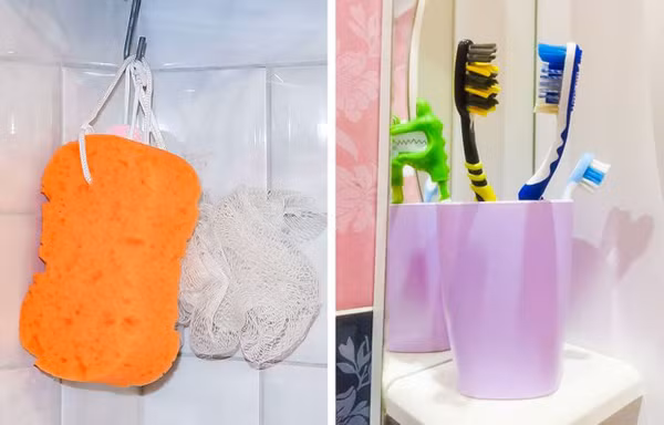 Khăn tắm, bàn chải cũ. Các chuyên gia khuyên nên thay bàn chải đánh răng 3-4 tháng/lần hoặc thường xuyên hơn nếu trong người có bệnh. Trong khi đó, khăn tắm chỉ nên dùng khoảng 6 tháng. Kéo dài thời gian sử dụng không khác nào bạn đang dùng ổ vi khuẩn đề chà lên người.