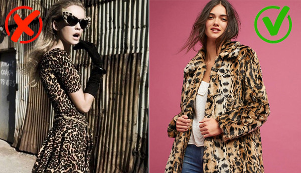 Đừng phối quá nhiều đồ họa tiết động vật. Bạn mặc một chiếc áo họa tiết da báo, phối cùng một đôi giày da trăn và mặc cùng một chiếc quần da cá sấu thì thật là… thảm họa. Trong set đồ, sự xuất hiện của một item mang họa tiết động vật sẽ mang đến một cái nhìn mạnh mẽ, sành điệu. Nhưng nếu số đồ đó hơn hai thì sẽ tạo nên sự nặng nề, diêm dúa quá đáng cho set đồ của bạn.