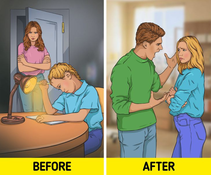 Kìm nén trẻ. Không được phát triển theo đúng nguyện vọng có thể ảnh hưởng lâu dài đến trẻ. Khi lớn lên, chúng thường dễ nổi loạn, không muốn tuân theo ý kiến của bất kỳ ai. Ngược lại, có những đứa trẻ lại trở nên quá phụ thuộc. Chúng không thể tự đưa ra quyết định cho mình, khiến bản thân có thể bị lợi dụng.