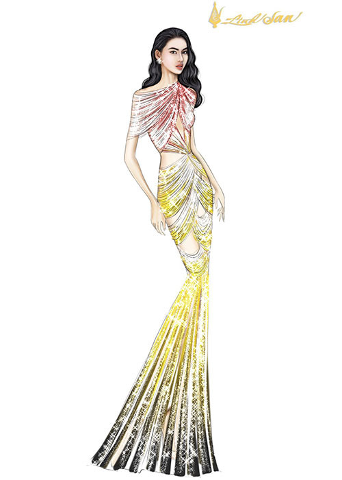 Tên tuổi của NTK Linh San gắn liền với các thành tích nổi bật của nhiều hoa hậu, á hậu.