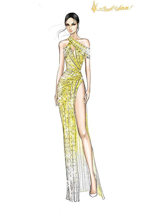 Mỗi bộ trang phục đều mang ý nghĩa riêng biệt cũng như giúp tôn lên vẻ đẹp của Ngọc Thảo.