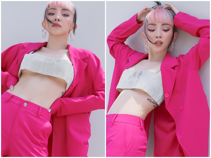 Số đo 3 vòng của Tóc Tiên là 88 - 63 - 91cm. Cô cao 1m67, duy trì cân nặng ở mức 54kg. Nữ ca sĩ chia sẻ, cô ăn uống khoa học, chăm vận động. Theo Tóc Tiên, hình thể săn chắc như hiện tại phần lớn là do gen.