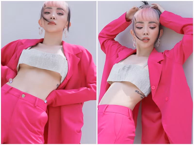 Số đo 3 vòng của Tóc Tiên là 88 - 63 - 91cm. Cô cao 1m67, duy trì cân nặng ở mức 54kg. Nữ ca sĩ chia sẻ, cô ăn uống khoa học, chăm vận động. Theo Tóc Tiên, hình thể săn chắc như hiện tại phần lớn là do gen.