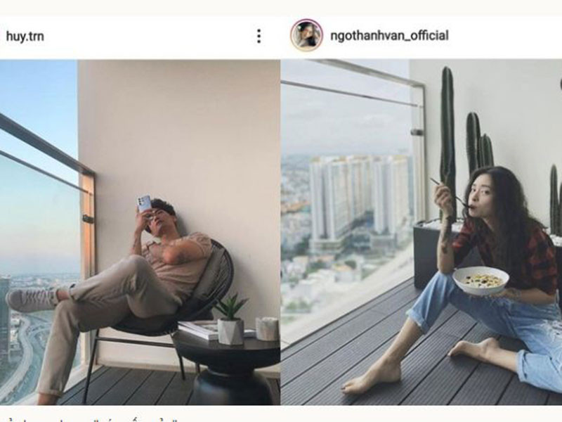 Ngô Thanh Vân và Huy Trần vướng nghi vấn sống chung nhà khi nam doanh nhân đăng ảnh đón bình minh ở góc ban công khá giống nơi ở của nàng đả nữ.