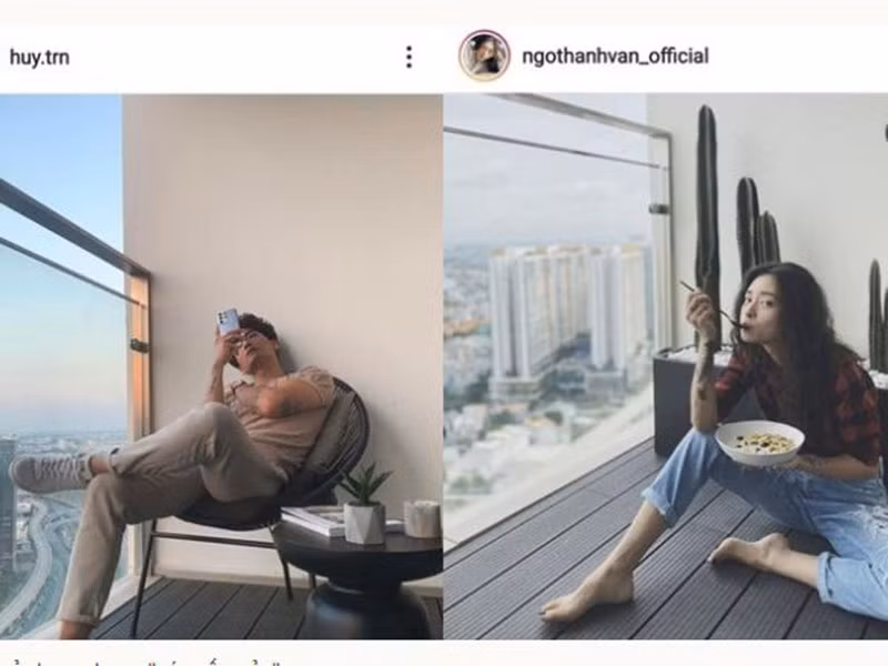 Ngô Thanh Vân và Huy Trần vướng nghi vấn sống chung nhà khi nam doanh nhân đăng ảnh đón bình minh ở góc ban công khá giống nơi ở của nàng đả nữ.