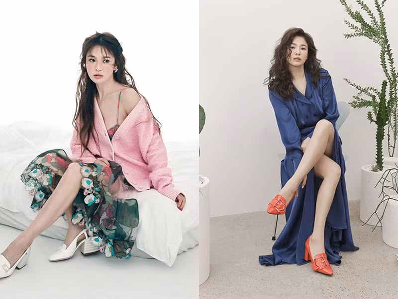 Song Hye Kyo khoe chân dài thon gọn, vòng một quyến rũ khi làm người đại diện thương hiệu.