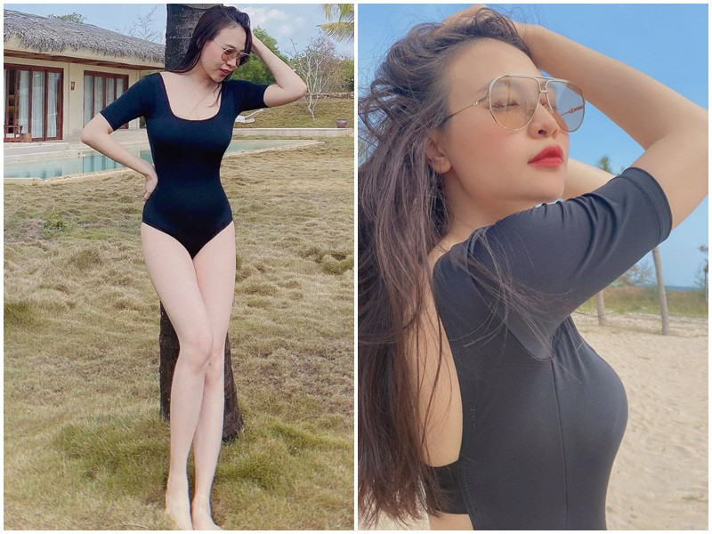 Hình ảnh Đàm Thu Trang diện áo tắm từng gây sốt bởi vóc dáng của cô quá nuột nà, gợi cảm.