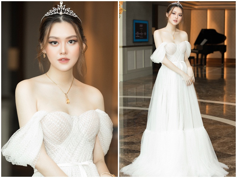 Á hậu Tường San khoe vẻ đẹp ngọt ngào trong chiếc váy xòe bồng bềnh.