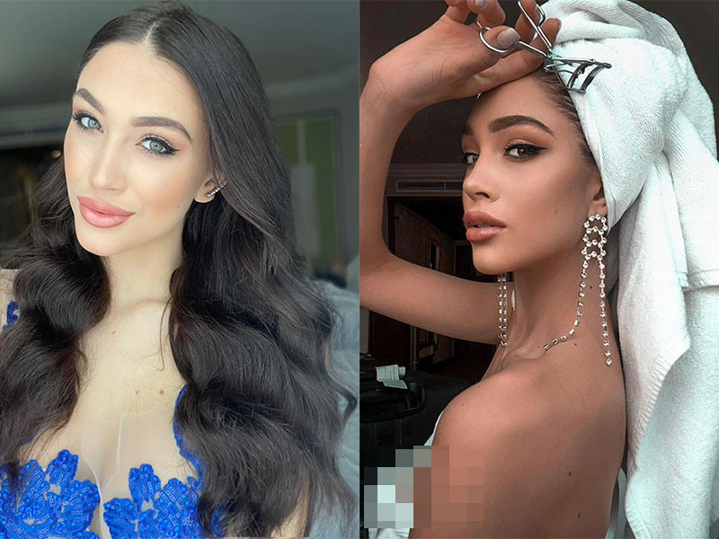 Người đẹp đến từ CH Czech Denisa Spergerova khoe vẻ gợi cảm khi diện đầm dạ hội xuyên thấu và áo choàng tắm.