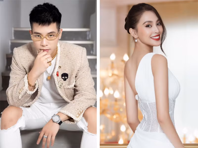 Nhờ ê-kíp, Tiểu Vy và Quân A.P có cơ hội chụp ảnh chung. Ảnh: Yan