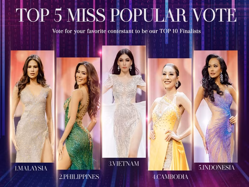 Ngọc Thảo không có mặt trong 10 cũng vì không chiến thắng giải thưởng phụ quan trọng nhất “Người đẹp truyền thông”. Đại diện giành tấm vé bước thẳng vào top 10 chính là đại diện Malaysia.