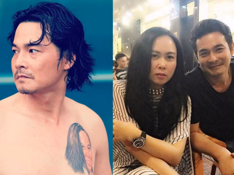 Sao Việt xăm hình vợ không chỉ có Hoàng Bách. Quách Ngọc Ngoan có hình xăm Phượng Chanel trên ngực.