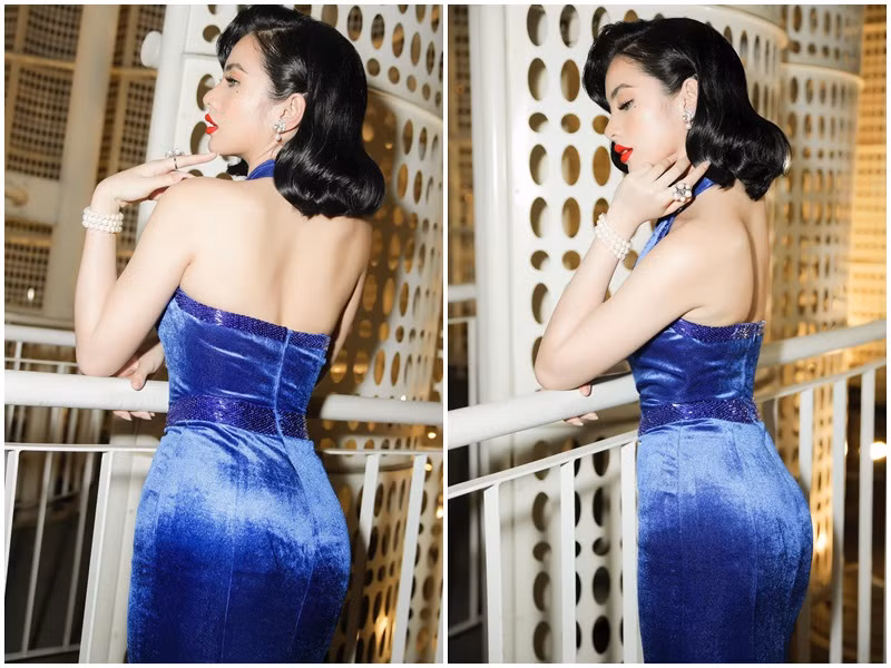 Chân dài sinh năm 2002 khoe lưng trần quyến rũ khi dự một sự kiện.