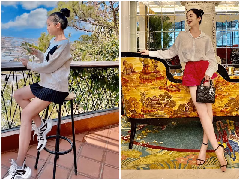 Cẩm Đan xuất hiện với hình ảnh sang chảnh hơn sau khi rời Hoa hậu Việt Nam 2020. Chân dài cho biết, hầu như trang phục, phụ kiện cô dùng được các nhãn hàng mời hợp tác truyền thông hoặc những nhà thiết kế yêu mến tặng.