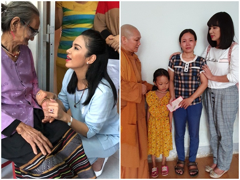 Việt Trinh là nghệ sĩ tích cực làm từ thiện. Cô cho biết, việc đăng tải những tin nhắn chuyển khoản của mạnh thường quân để muốn mọi việc được minh bạch.