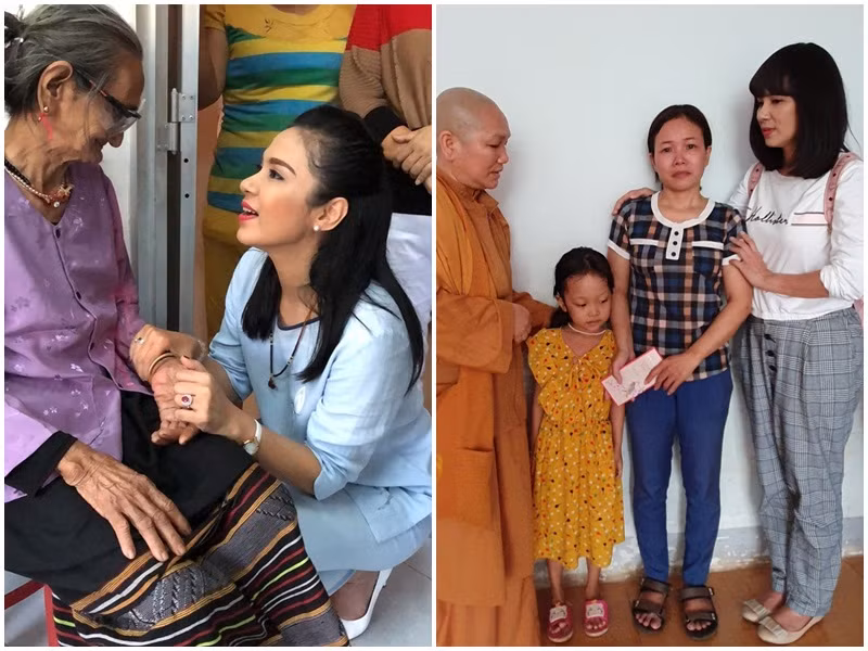 Việt Trinh là nghệ sĩ tích cực làm từ thiện. Cô cho biết, việc đăng tải những tin nhắn chuyển khoản của mạnh thường quân để muốn mọi việc được minh bạch.