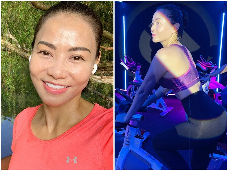 Thu Minh vẫn chăm tập luyện khi sang Singapore sinh sống. Cô chọn gym, chạy bộ để giữ vóc dáng. Nữ ca sĩ chia sẻ, một ngày của cô bắt đầu bằng chạy bộ từ 7h, sau đó ăn rau xanh.