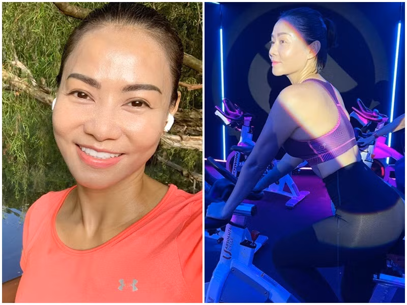 Thu Minh vẫn chăm tập luyện khi sang Singapore sinh sống. Cô chọn gym, chạy bộ để giữ vóc dáng. Nữ ca sĩ chia sẻ, một ngày của cô bắt đầu bằng chạy bộ từ 7h, sau đó ăn rau xanh.