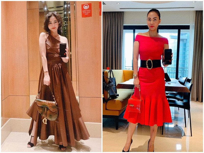 Nữ ca sĩ ăn mặc lộng lẫy mỗi khi ra ngoài.