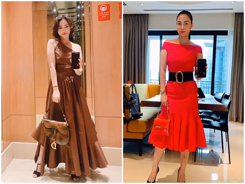 Nữ ca sĩ ăn mặc lộng lẫy mỗi khi ra ngoài.