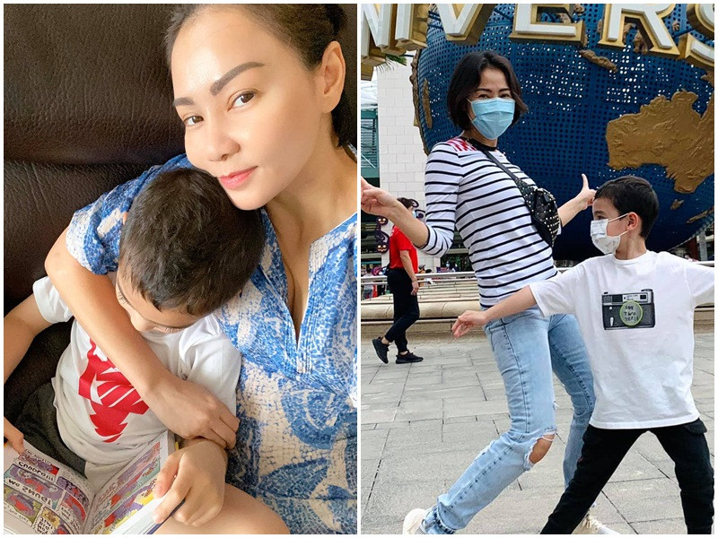 Không hoạt động nghệ thuật từ khi sang Singapore, Thu Minh có nhiều thời gian dành cho gia đình. Cô khoe con trai 6 tuổi đã biết đọc, làm toán, được nhiều bạn gái yêu mến.