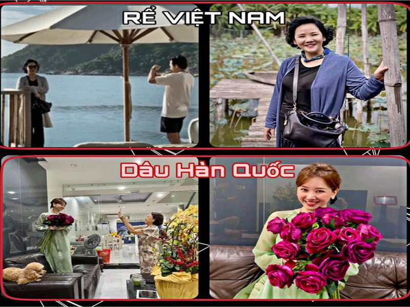 Trấn Thành còn làm phó nháy cho mẹ vợ trong những chuyến du lịch.