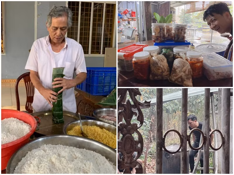 Dịp Tết Nguyên đán 2021, Nhã Phương cùng con gái ở nhà ngoại. Vì vậy, Trường Giang cùng bố ruột nấu bánh Tét và chuẩn bị nhiều món ăn khác để gửi cho gia đình Nhã Phương.