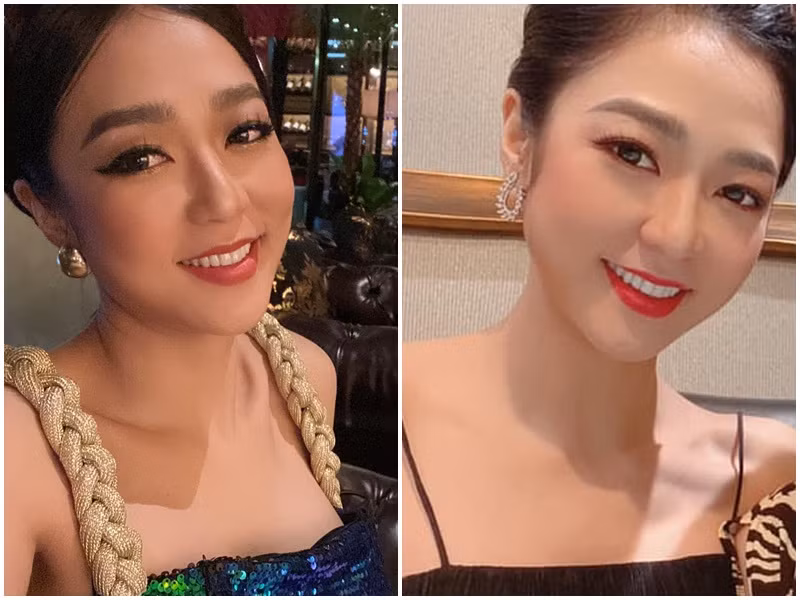 Nữ ca sĩ hải ngoại trẻ trung, gợi cảm ngoài đời. Trong khi đó, trên sân khấu, cô thường chọn mặc áo dài kín đáo.