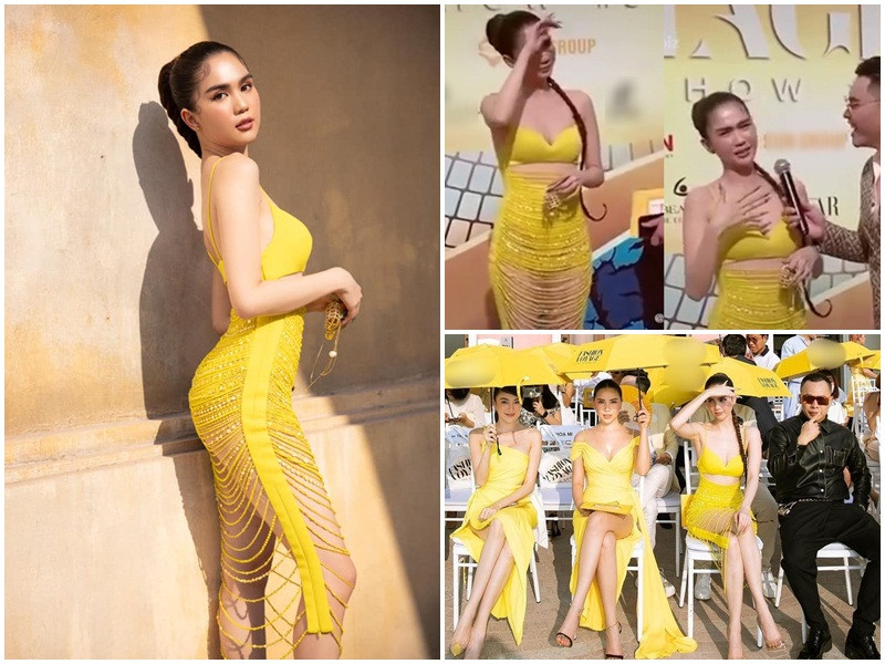 Mới đây, Ngọc Trinh bỏ về giữa show của NTK Lê Thanh Hòa tại Phú Quốc. Nữ người mẫu cho biết, cô bị say nắng và rát da. Phía NTK Lê Thanh Hòa gửi lời xin lỗi đến Ngọc Trinh và dàn nghệ sĩ dự show vì thời tiết quá nắng nóng.