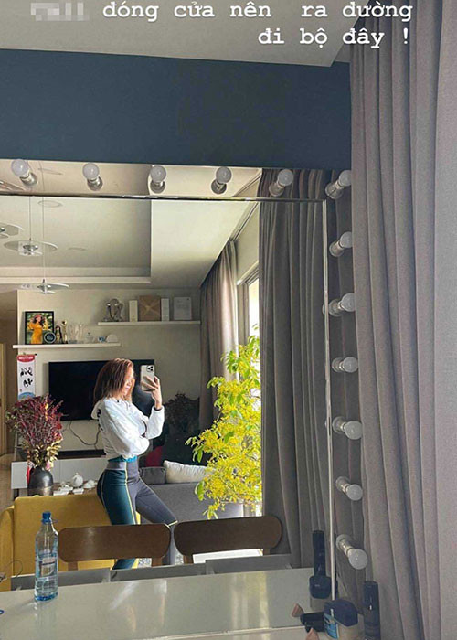 Chân dài sinh năm 1992 được xem là một trong những mỹ nhân Việt truyền cảm hứng cho hội chị em trong việc tập luyện để có vóc dáng thon gọn. Ảnh: Thời đại plus