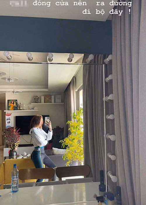 Chân dài sinh năm 1992 được xem là một trong những mỹ nhân Việt truyền cảm hứng cho hội chị em trong việc tập luyện để có vóc dáng thon gọn. Ảnh: Thời đại plus