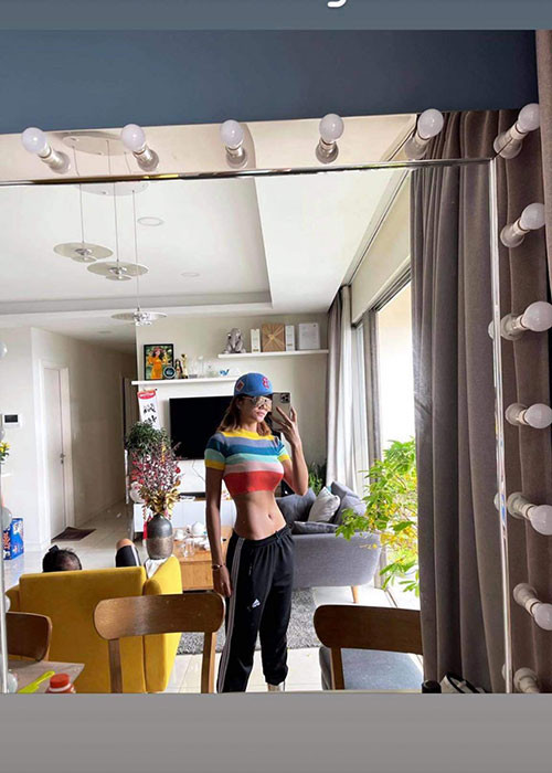 H'hen Niê đăng tải hành trình đánh bay "bé mỡ" trong hơn tuần sau Tết. Ảnh: Thời đại plus