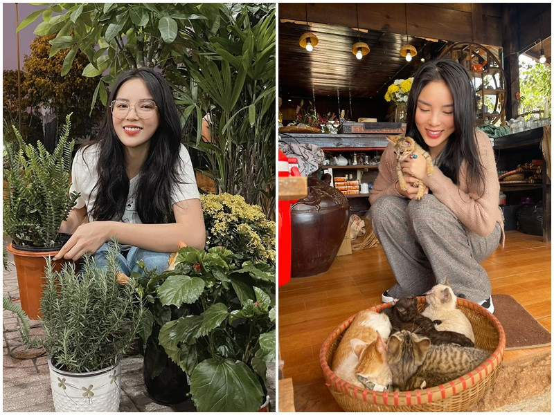 Kỳ Duyên còn ghi điểm khi chia sẻ hình ảnh đời thường nhí nhảnh.