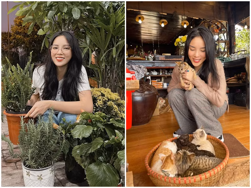 Kỳ Duyên còn ghi điểm khi chia sẻ hình ảnh đời thường nhí nhảnh.