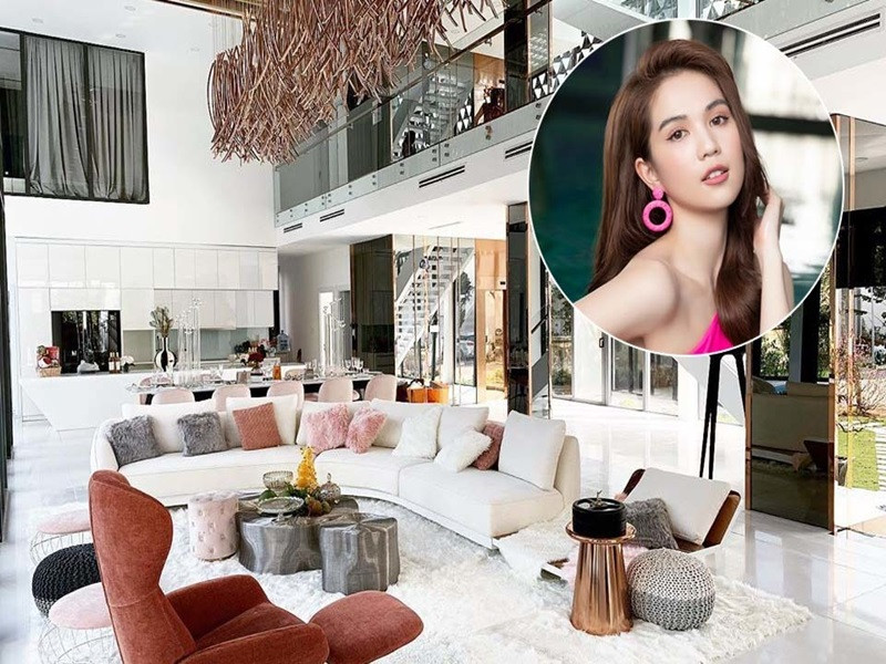 Ngọc Trinh hiện ở biệt thự 800 m2. Giá trị ban đầu của căn biệt thự này là 25 tỷ. Tuy nhiên, Ngọc Trinh đầu tư thêm nội thất nhập từ nước ngoài hơn 1 triệu USD. Vì thế, tổng giá trị biệt thự của Ngọc Trinh gần 50 tỷ. Ảnh: Vietnamnet