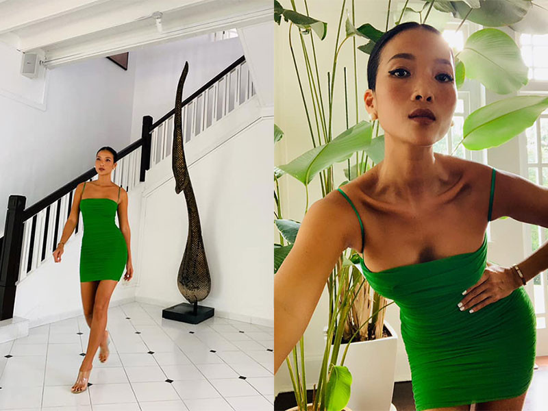 Ở tuổi 42, từng 2 lần sinh nở, Bằng Lăng vẫn giữ được vóc dáng thon gọn, gợi cảm. Ảnh: FBNV