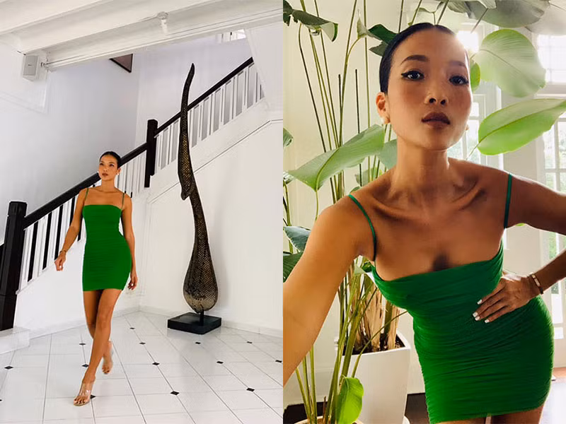 Ở tuổi 42, từng 2 lần sinh nở, Bằng Lăng vẫn giữ được vóc dáng thon gọn, gợi cảm. Ảnh: FBNV