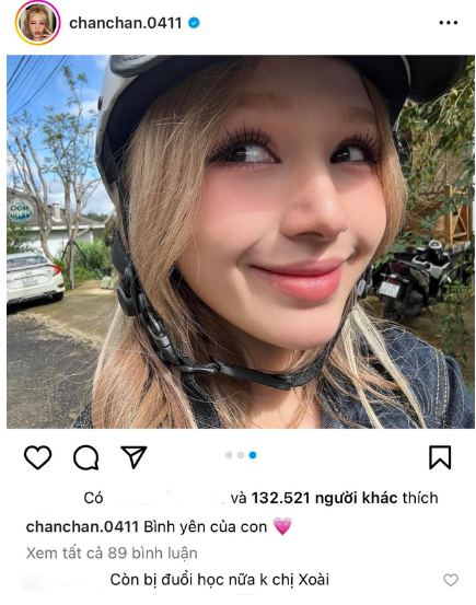 Mới đây, một tài khoản mạng bình luận: "Còn bị đuổi học nữa không chị Xoài".