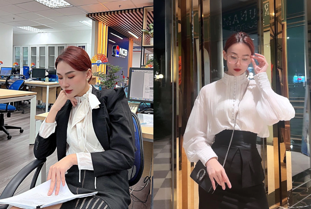 Ngọc Ánh từng làm người mẫu ảnh từ thời sinh viên nên cô biết cách tạo dáng trước ống kính.