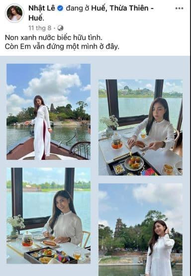 Nhật Lê cũng không chia sẻ hình ảnh của ông xã, hay cập nhật về cuộc sống sau khi có chồng.