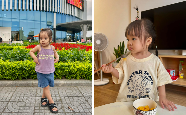 Ấn tượng về Linh Bí chủ yếu qua những hành động, cử chỉ hay biểu cảm đáng yêu. Chỉ chừng đó thôi cô bé cũng khiến bao trái tim bạn trẻ xao xuyến.